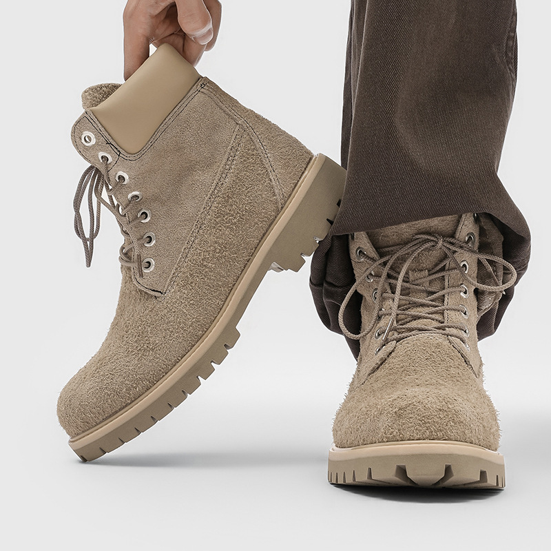 Leatherwork Designs - sepatu bot kulit suede model koboi