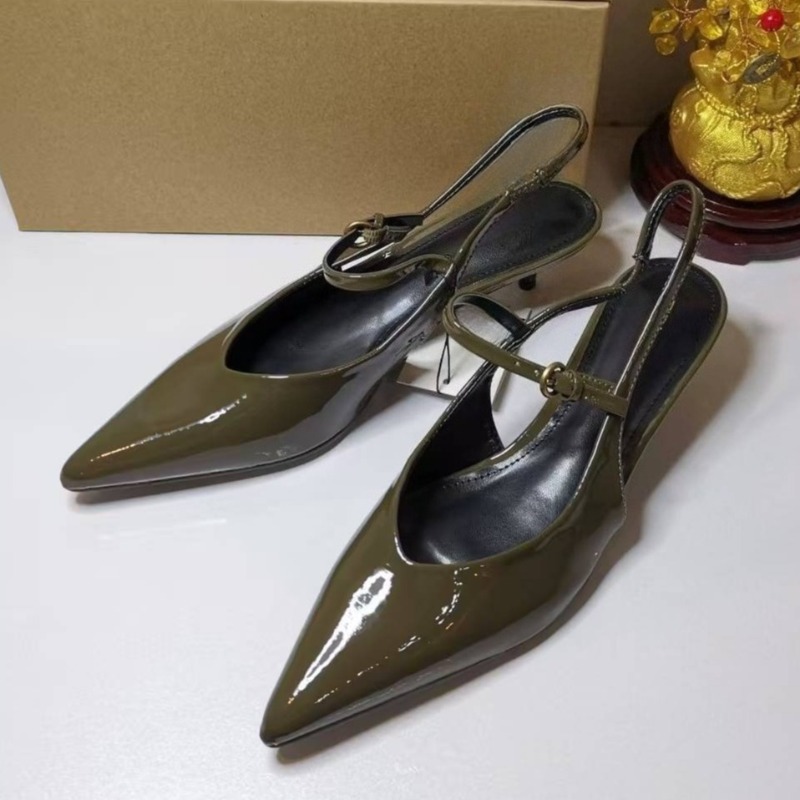 Leatherwork Designs - Sepatu Wanita Hak Sedang Model Slingback
