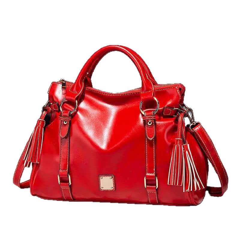 Leatherwork Designs - Tas Tote Wanita Kulit Lembut Retro