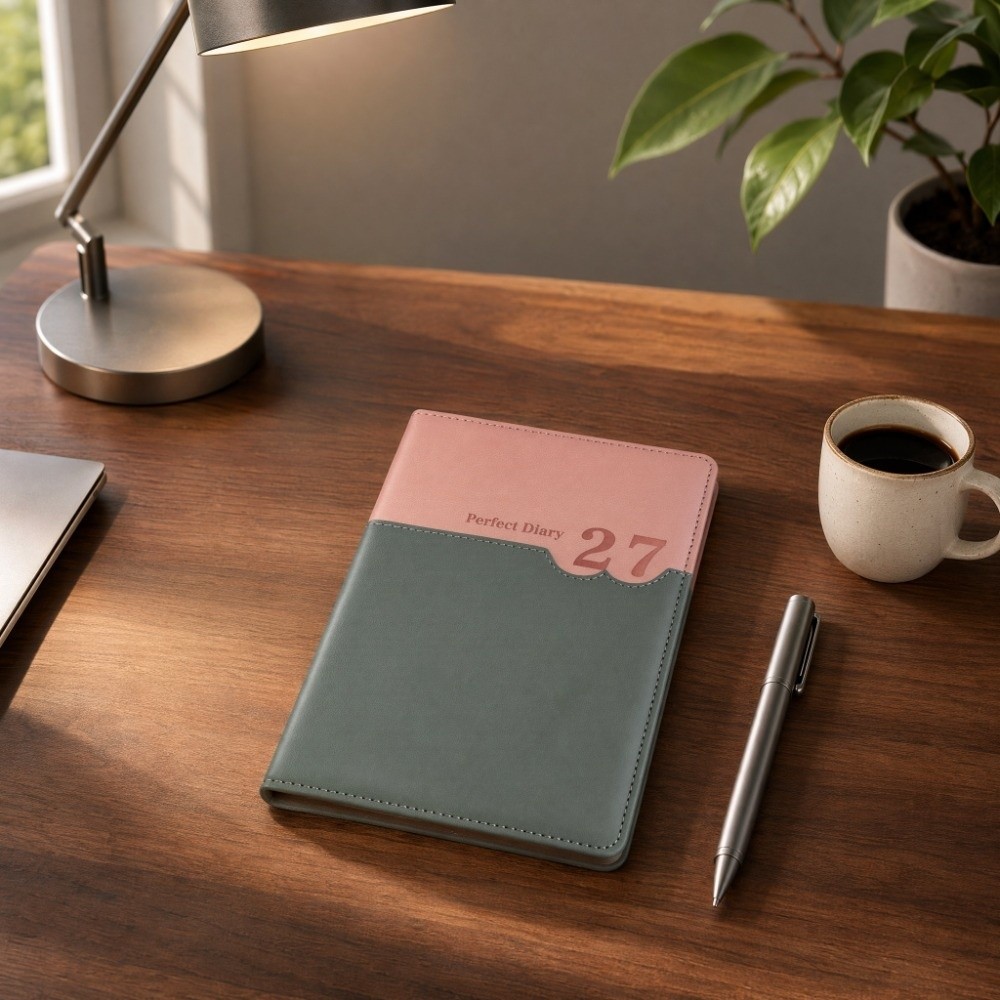 Perencana Kerja Kantor 2027, B - Leather Work Diary Covers ulasan dan harga