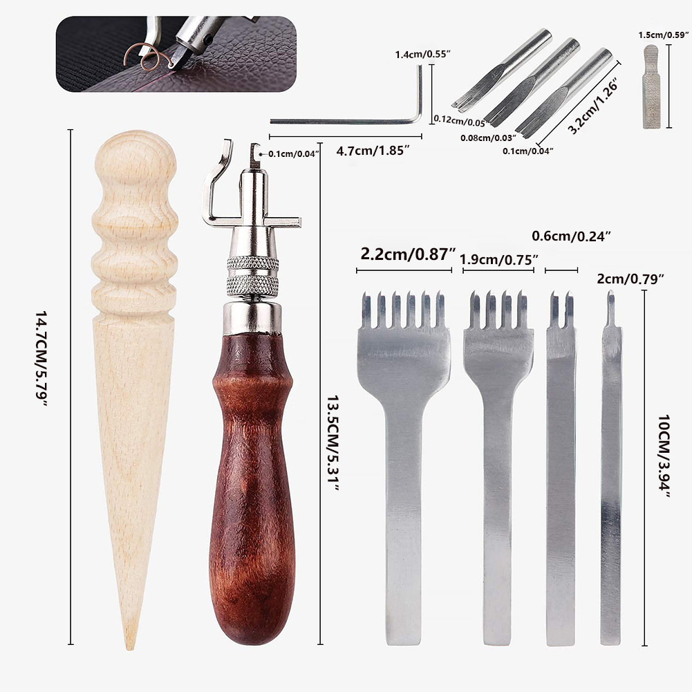 7 in 1 Alat Pembuat Alur Kulit - Groover Stitching Tool ulasan dan harga