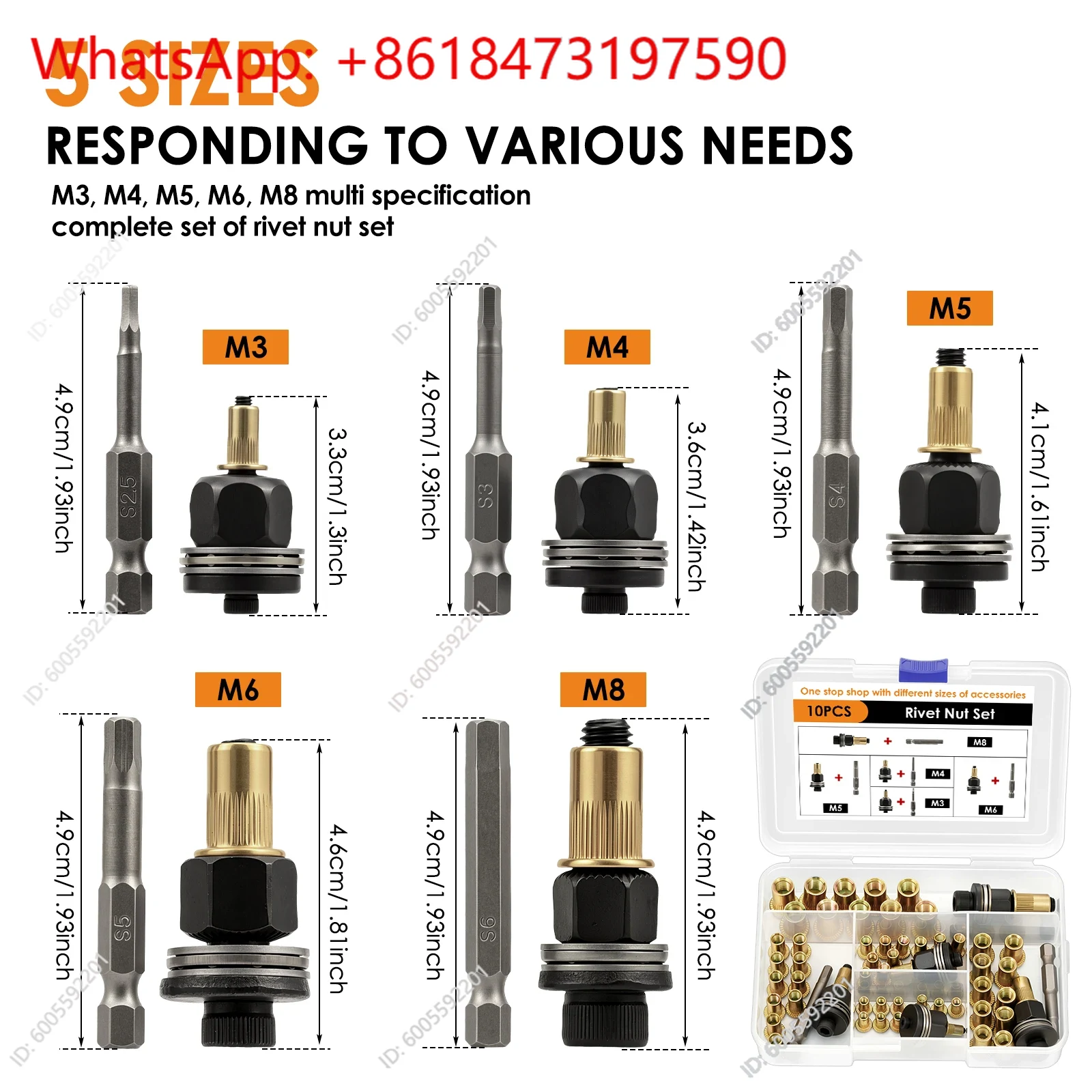 Set Peralatan untuk Memasang M - Rivet Setter Tool ulasan dan harga
