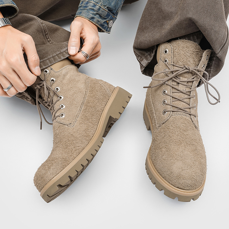 sepatu bot kulit suede model k - Leatherwork Designs ulasan dan harga